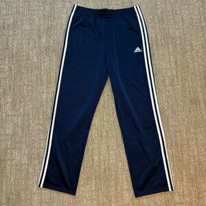 Adidas Youth Size Large+ (14-16)+ Sweatpants Navy Blue Stripe Jogger Athletic